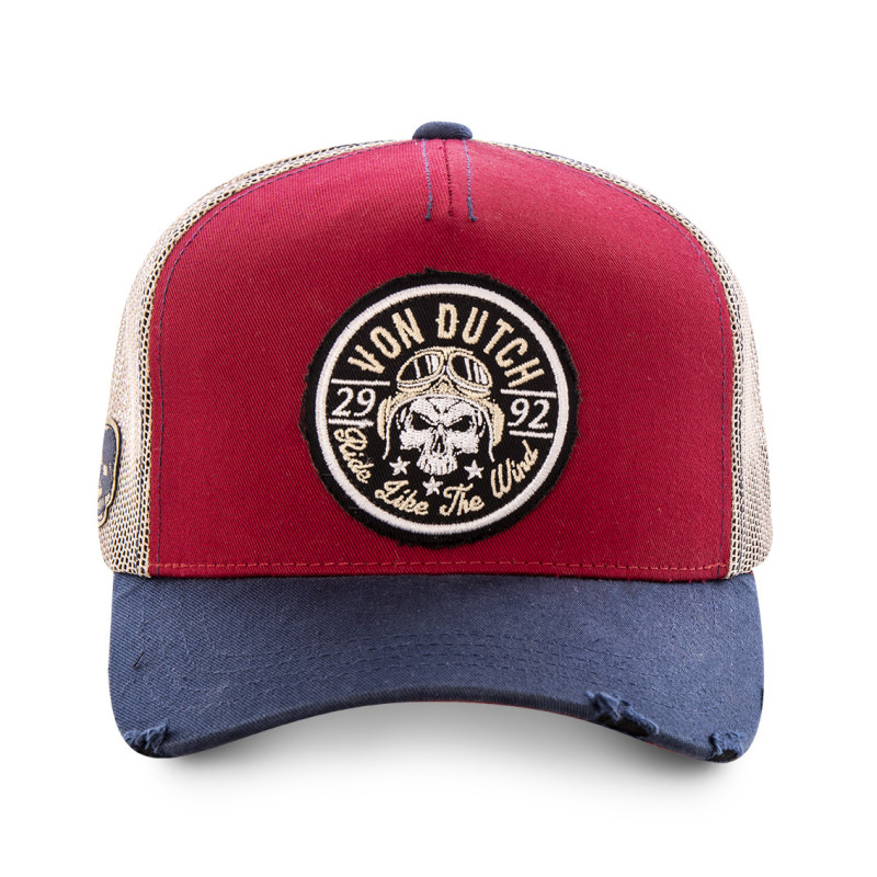 Casquette baseball filet Biker Rouge