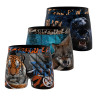 Lot de 3 boxers enfant Garantie 2 ans Wild Animals