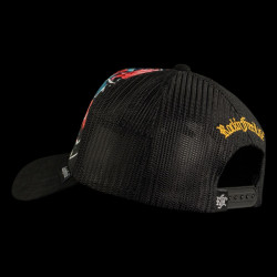 Casquette enfant avec filet, logo brodé et visière suédine