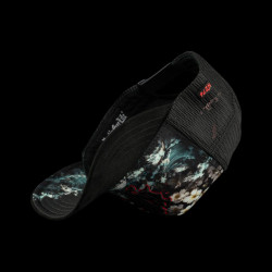 Casquette trucker imprimée avec filet et logo brodé Sakura Waves