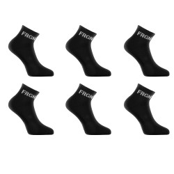 Lot de 6 paires de chaussettes quarter enfant modèle FRGN noir