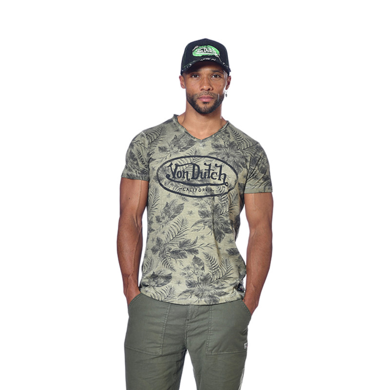 T-shirt homme col V Ron en coton