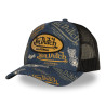 Casquette trucker filet effet denim patch brodé Cafe dust