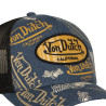 Casquette trucker filet effet denim patch brodé Cafe dust