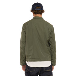 Veste zippée homme de moto en polyester avec patchs Oil