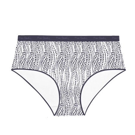 Lot de 3 culottes femme  en coton uni imprimé ceinture fine 2cm Pck29