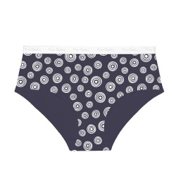 Lot de 3 culottes femme  en coton uni imprimé ceinture fine 2cm Pck29