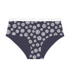 Lot de 3 culottes femme  en coton uni imprimé ceinture fine 2cm Pck29