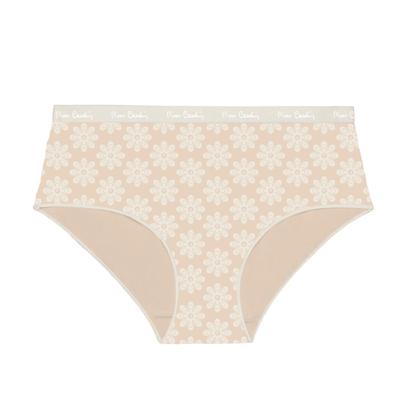 Lot de 3 culottes femme  en coton uni imprimé ceinture fine 2cm Pck49