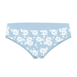 Lot de 3 slips femme  en coton uni et imprimé ceinture fine 2cm Pck1