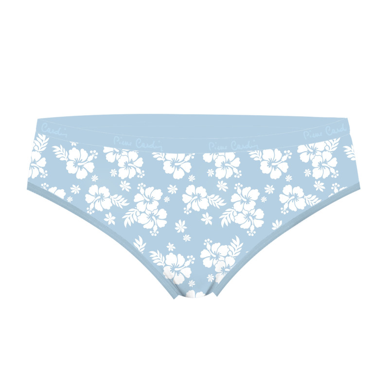 Lot de 3 slips femme  en coton uni et imprimé ceinture fine 2cm Pck1