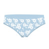 Lot de 3 slips femme  en coton uni et imprimé ceinture fine 2cm Pck1