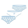 Lot de 3 slips femme  en coton uni et imprimé ceinture fine 2cm Pck1