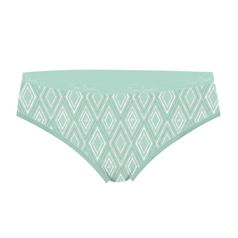 Lot de 3 slips femme  en coton uni et imprimé ceinture fine 2cm Pck12