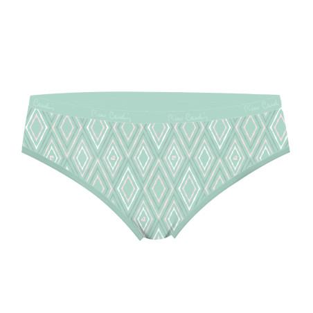 Lot de 3 slips femme  en coton uni et imprimé ceinture fine 2cm Pck12