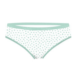 Lot de 3 slips femme  en coton uni et imprimé ceinture fine 2cm Pck12