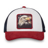 Casquette trucker avec filet bi-matière semi curved animal Eagle