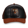Casquette trucker bi-matière semi curved avec écusson animal Tiger