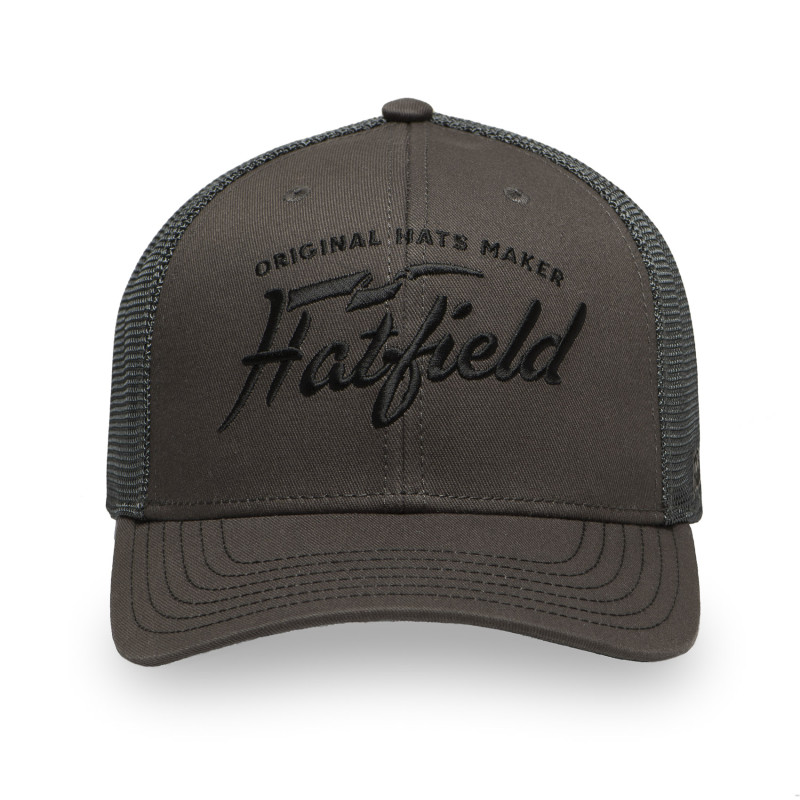 Casquette trucker avec filet semi curved avec broderie Grey Matter