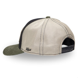 Casquette trucker avec filet bi-matière semi curved avec patch Moto