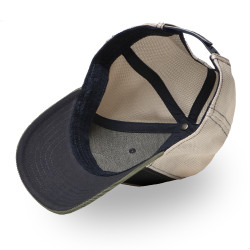 Casquette trucker avec filet bi-matière semi curved avec patch Moto