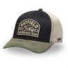 Casquette trucker avec filet bi-matière semi curved avec patch Moto