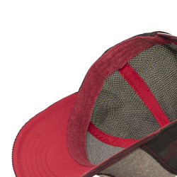 Casquette trucker bi-matière avec filet et écusson animal Grounhog