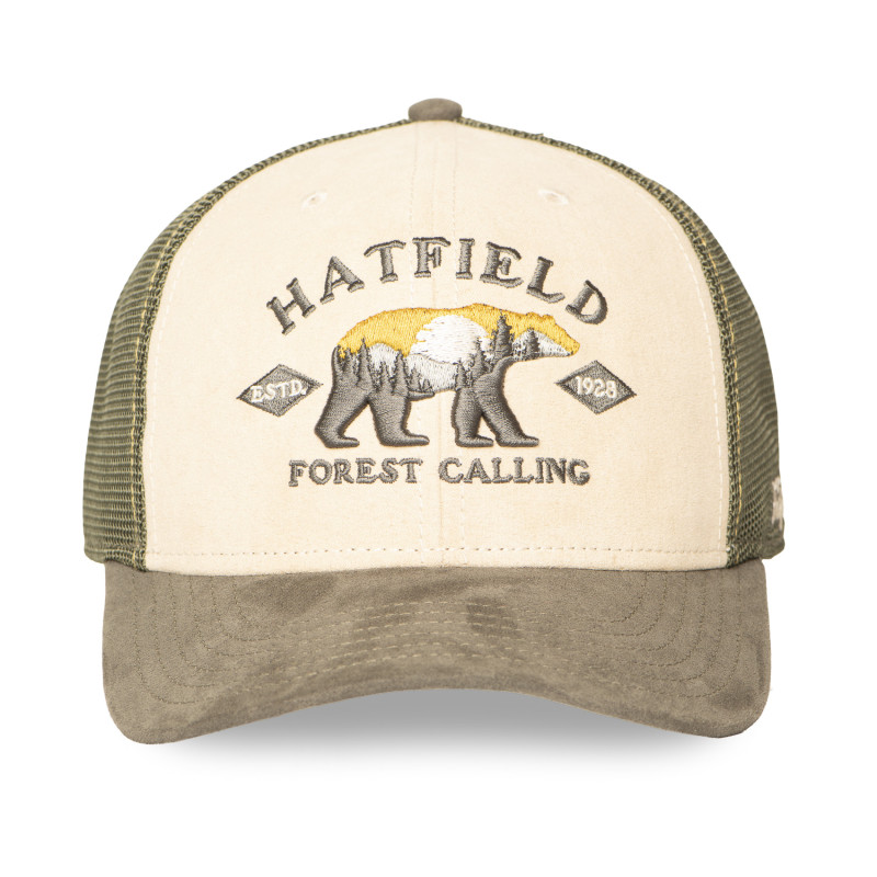 Casquette trucker avec filet semi curved avec broderie Bear