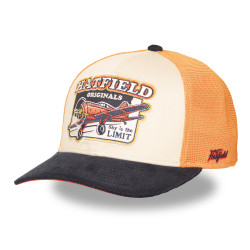 Casquette trucker avec filet semi curved avec patch Plane