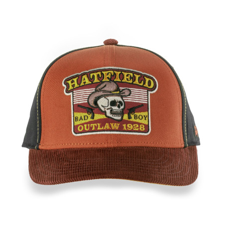 Casquette trucker semi curved avec patch Skull