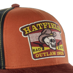 Casquette trucker semi curved avec patch Skull