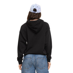 Sweat à capuche femme relax fit avec broderie et strass devant Chain