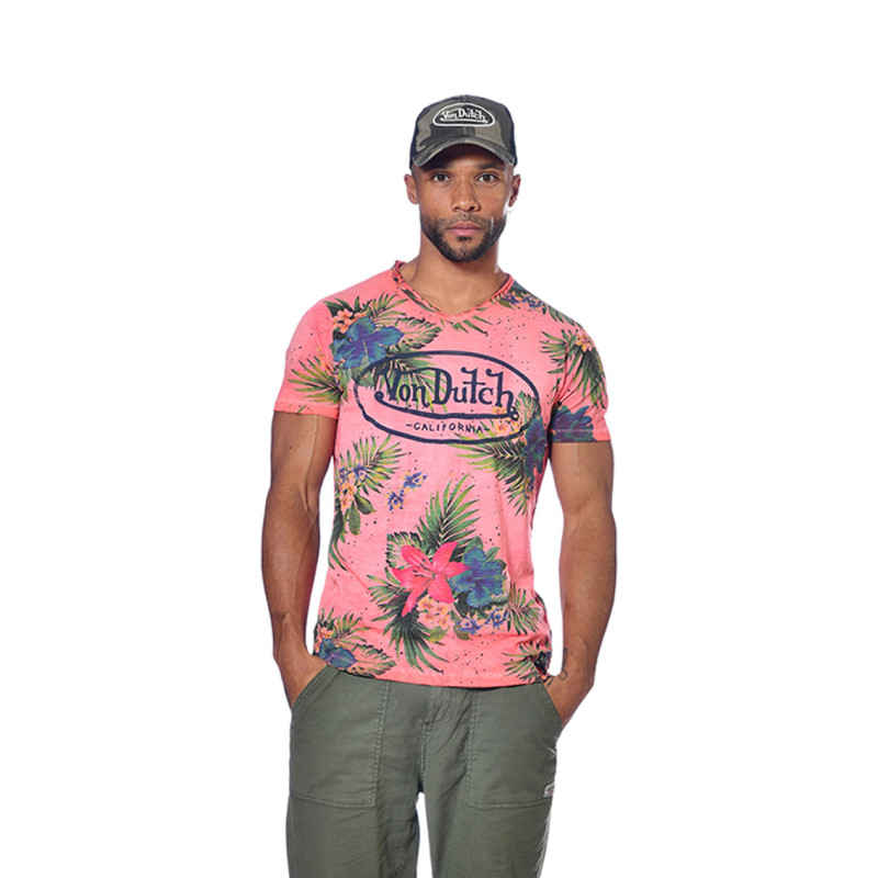 T-shirt homme col V Ron Hawai