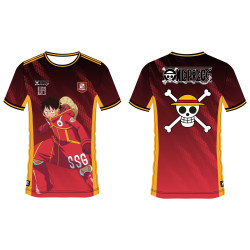 T-Shirt Maillot de Foot junior print sublimation One Piece Luffy