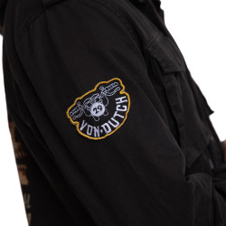 Veste militaire homme avec capuche détachable et print dos Salt