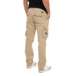 Pantalon droit homme type cargo en canvas avec patchs Fight