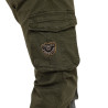 Pantalon droit homme type cargo en canvas avec patchs Fight