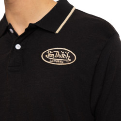 Polo homme en slub jersey avec patch et print dos Los