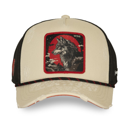 Casquette trucker premium avec filet et patch Wise Wolf