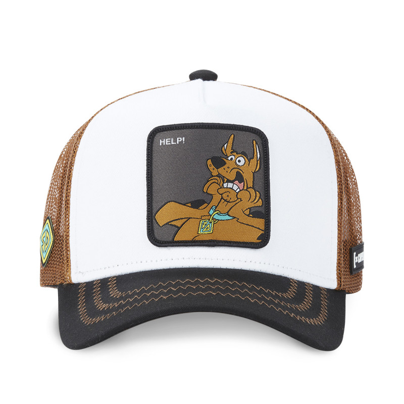 casquette homme trucker avec filet et patch Scooby doo