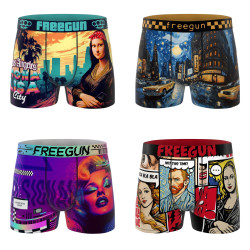 Lot de 4 boxers homme Art Savage Garantie 2ans