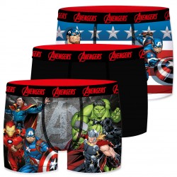 Lot de 3 boxers garçon Captain America