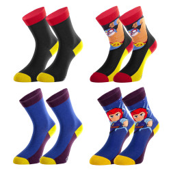 Lot de 4 paires de chaussettes enfant Brawl Stars