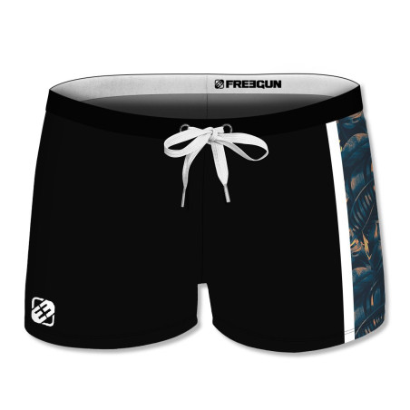Boxer de bain homme avec empiècement imprimé Tropical