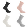 Lot de 4 paires de chaussettes femme en maille chenille lurex Angela