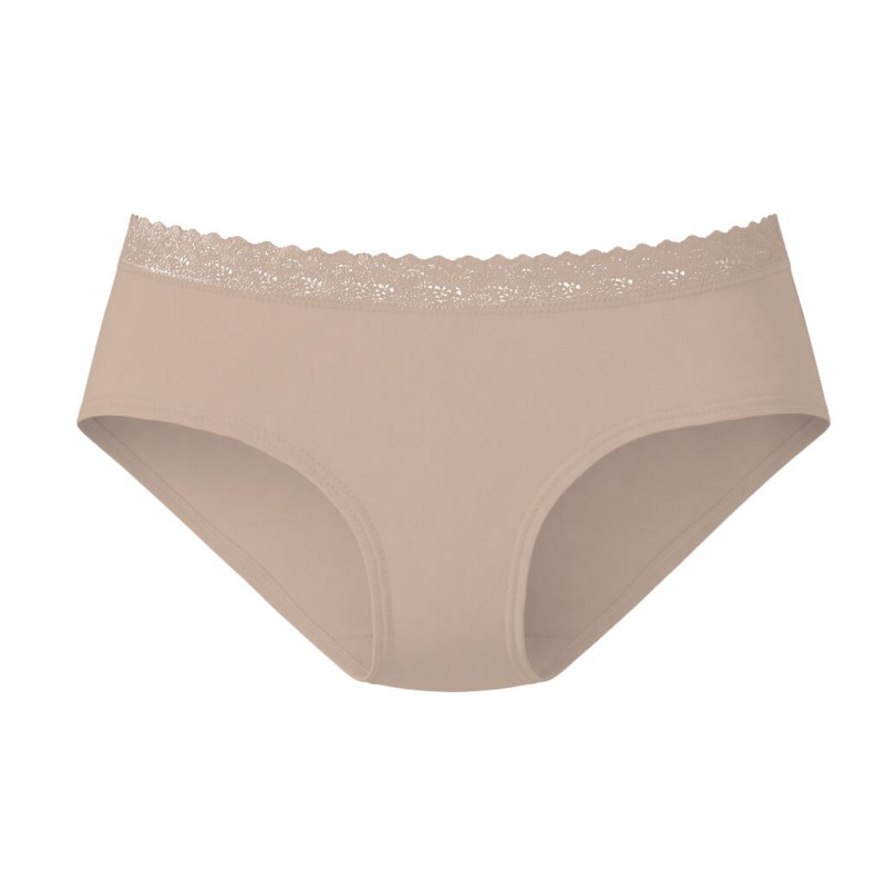 Lot de 3 culottes femme en coton uni et ceinture en dentelle Uni
