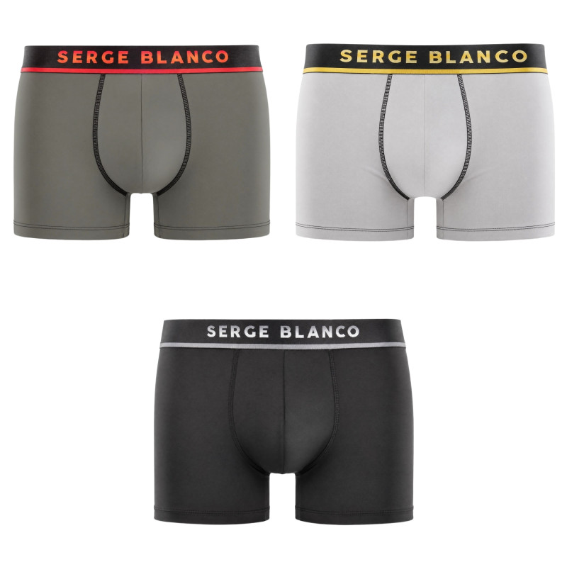 Lot de 3 boxers homme uni modèle Davis