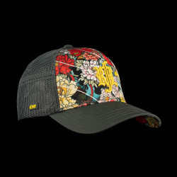 Casquette trucker imprimée filet logo brodé visière imprimée Maiko