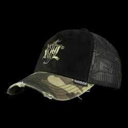 Casquette trucker used imprimée avec filet logo brodé Army of One