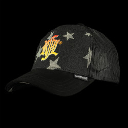 Casquette trucker imprimée filet logo brodé visière imprimée Star
